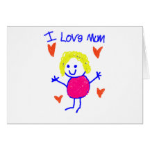 I Love Mum Greeting Card