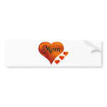I love Mum Hearts with word "Mum" bumper stickers