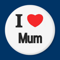 I Love Mum magnets