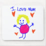 I Love Mum Mouse Mat