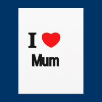 I Love Mum postcards
