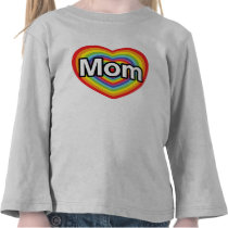 I love Mum, rainbow heart