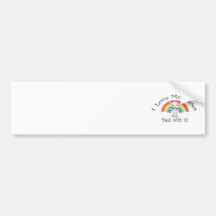 I love mummies deal with it bumper sticker