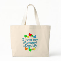 I Love Mummy & Daddy Tote Bags
