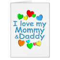 I Love Mummy & Daddy cards