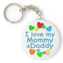 I Love Mummy & Daddy Keychain