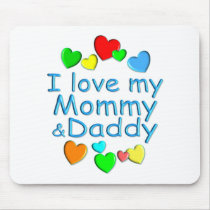 I Love Mummy & Daddy Mouse Mats