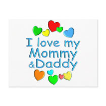 I Love Mummy & Daddy Post Cards