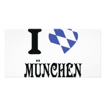 I love München icon Personalized Photo Card