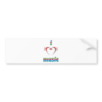 I Love Music Bumper Sticker