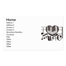 I LOVE MUSIC BUSINESS CARD