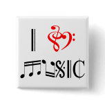 I Love Music buttons