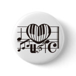 I LOVE MUSIC PINBACK BUTTON