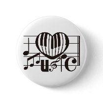 I LOVE MUSIC PINBACK BUTTON