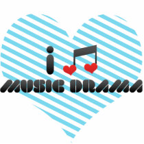 I Love Music Drama Acrylic Cut Out