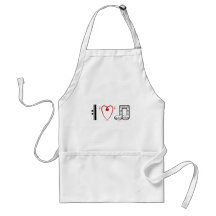 I Love Music (I heart notes) Apron