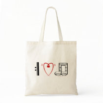 I Love Music (I heart notes) Tote Bags