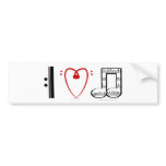 I Love Music (I Heart Notes) Bumper Sticker bumper stickers