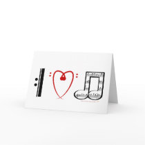 I Love Music (I heart notes) Greeting Card