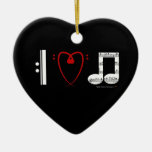 I Love Music (I Heart Notes) Customisable Ornament