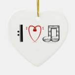 I Love Music (I Heart Notes) Customisable Ornament
