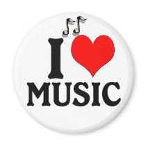 I Love Music Fridge Magnets
