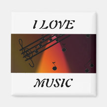 I Love Music Magnets
