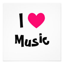 I Love Music Personalized Invites