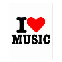 I love music post card