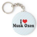 I Love Musk Oxen keychains