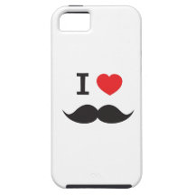 I Love Mustache iPhone 5 Cases
