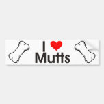 I Love Mutts Bumper Sticker