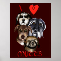 I Love Mutts Poster