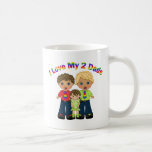 I Love My 2 Dads Gay Father's Day Tees and Gifts mugs