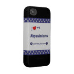 I Love My Abyssinians (Multiple Cats) Iphone 4 Tough Cases