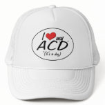 I Love My ACD (It's a Dog) hats
