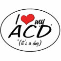 I Love My ACD (It's a Dog) photo sculptures