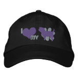 I Love my Affenpinscher Monochrome Embroidered Hat embroidered hats