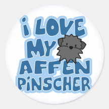 I Love My Affenpinscher Stickers
