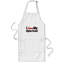 I Love My Afghan Dog Breed Merchandise Aprons