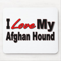 I Love My Afghan Dog Breed Merchandise Mouse Mats