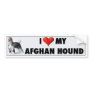 I Love My Afghan Hound Bumper Sticker