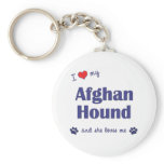 I Love My Afghan Hound (Female Dog) keychains