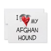 I Love My Afghan Hound Custom Announcement