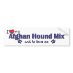I Love My Afghan Hound Mix (Male Dog) bumper stickers