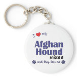 I Love My Afghan Hound Mixes (Multiple Dogs) keychains