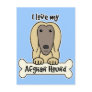I Love My Afghan Hound Postcard