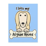 I Love My Afghan Hound Post Cards