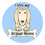 I Love My Afghan Hound stickers