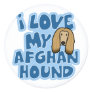 I Love My Afghan Hound Stickers